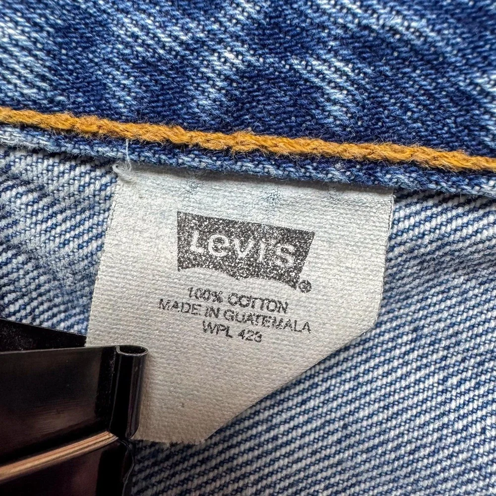 Levis 501 Jeans Mens 34 Blue Medium‎ Wash Straight Button Fly Denim Fits 34x29